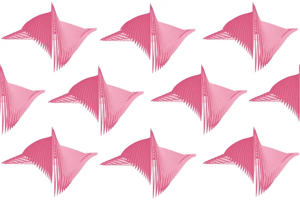 Формы Розового Оригами Белом Фоне Бесшовные Обои Векторном Jpg Формате — стоковый вектор