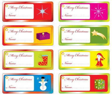 Ev kullanımı için Noel etiket kümesi