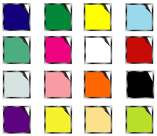 Establecer colores pegatinas — Vector de stock