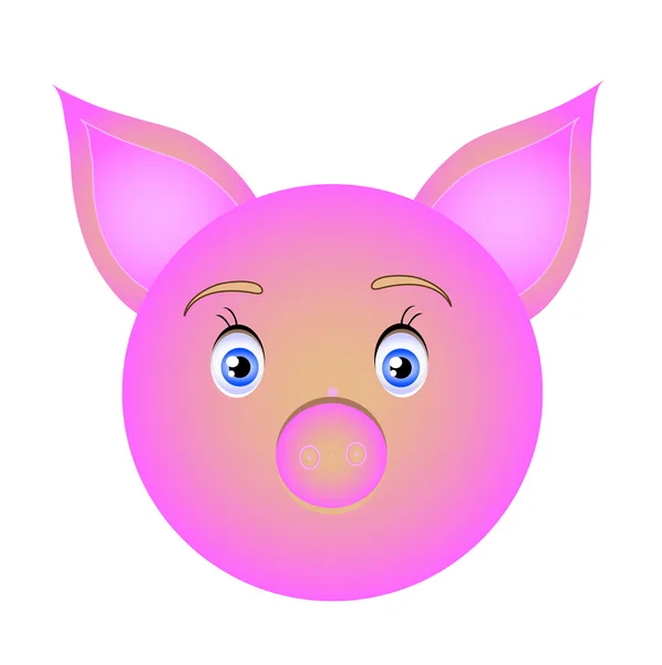 Pink Pig — Stock Vector