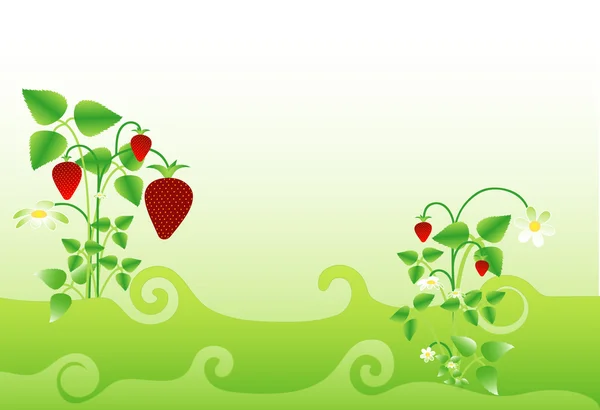 Background with strawberry motif — Stock Vector