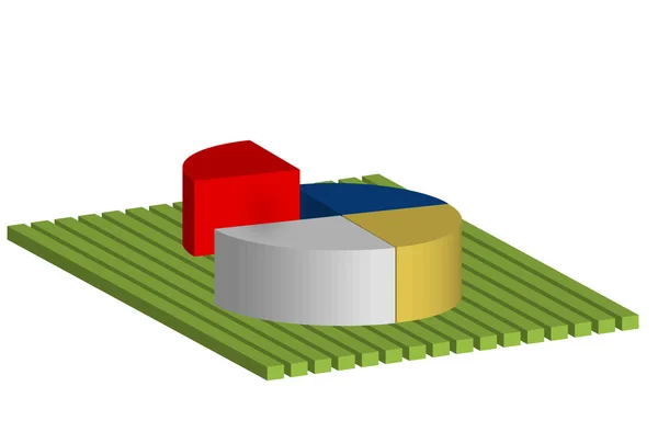 Граф, квадрант 3D — стоковый вектор