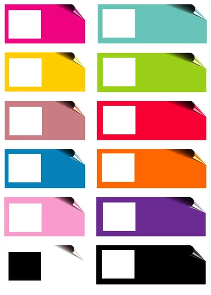 Renk etiket yazdırmak için boş sayfa — Stok Vektör