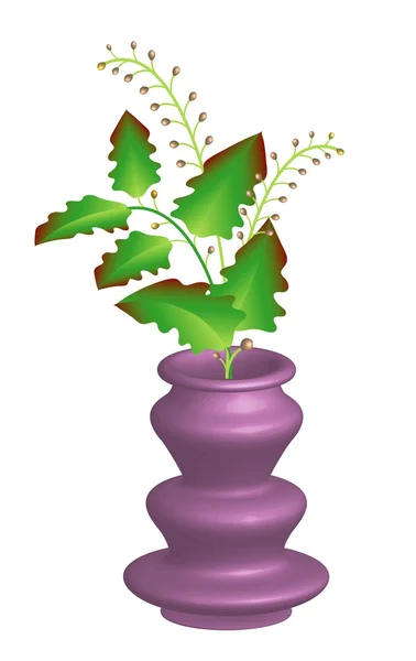 Blommande krukväxter växter i en vas — Stock vektor