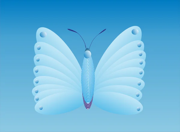 Mavi bir kelebek — Stok fotoğraf