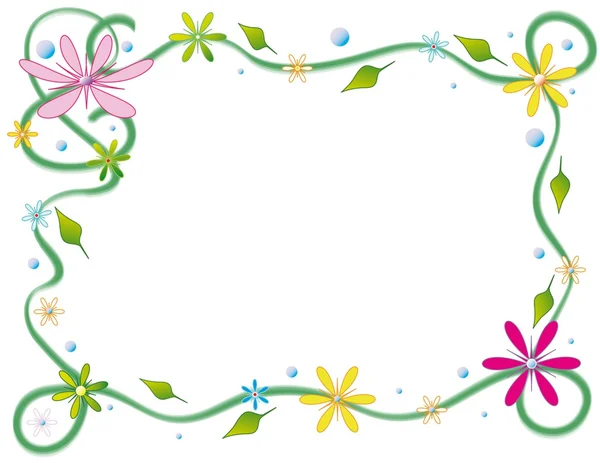 Postal de flores — Vector de stock