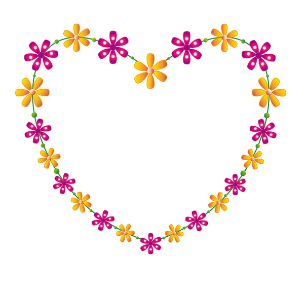 Floral heart — Stockvector