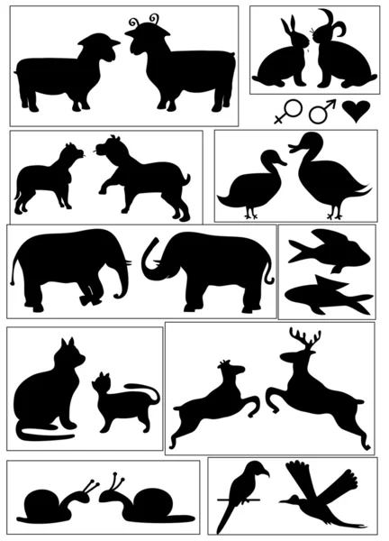 Símbolos animales — Vector de stock