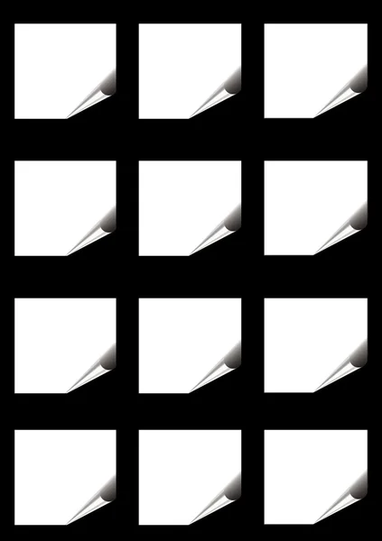 Zestaw mały biały papiery — Zdjęcie stockowe