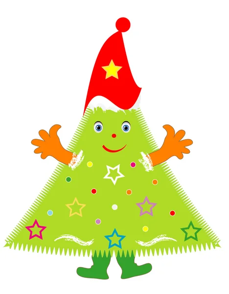 Jolly Christmas Tree — Stock Vector