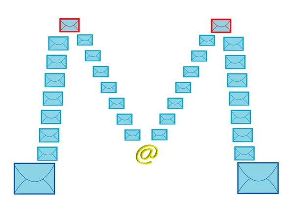 Imagem simbólica da mensagem — Vetor de Stock