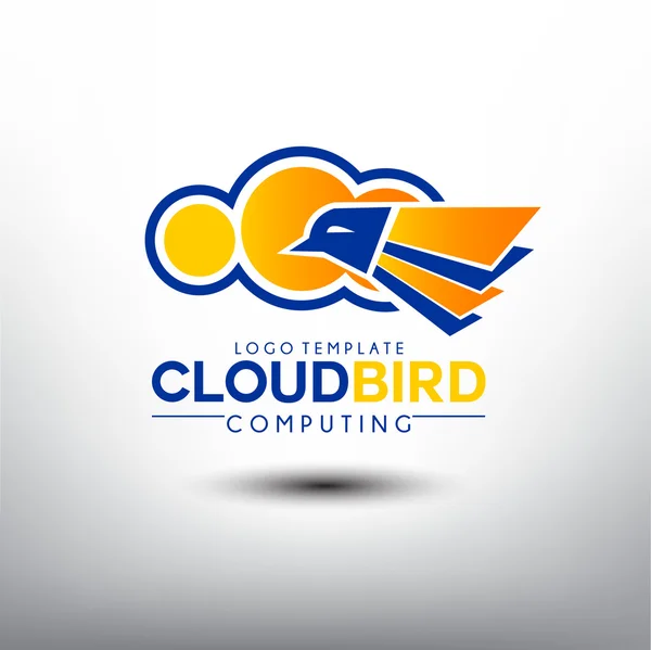 Nube Bird. Plantilla Logo — Vector de stock