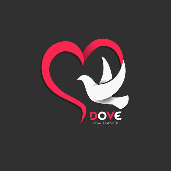 Dove pictogrammalplaatje Logo — Stockvector