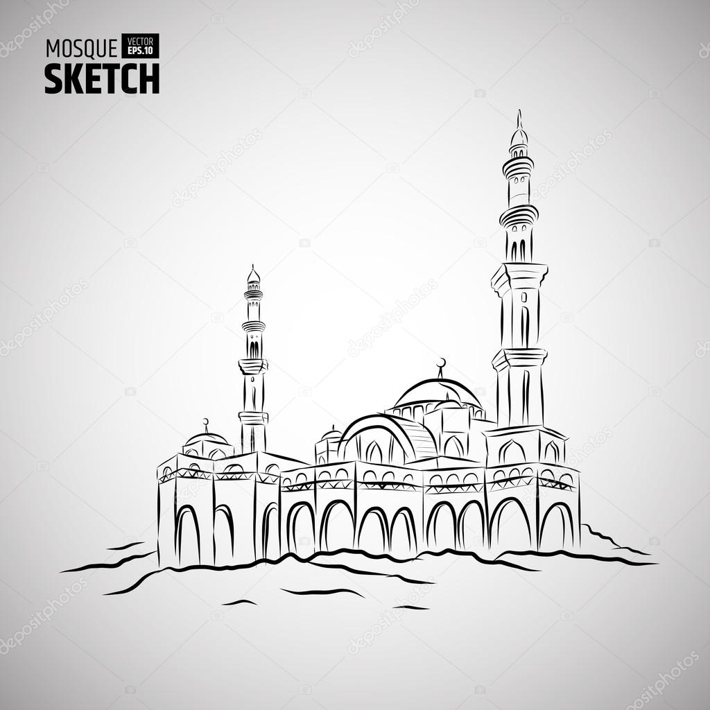 arabian mosque sketch