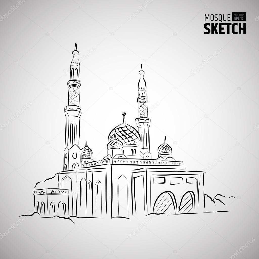 arabian mosque sketch