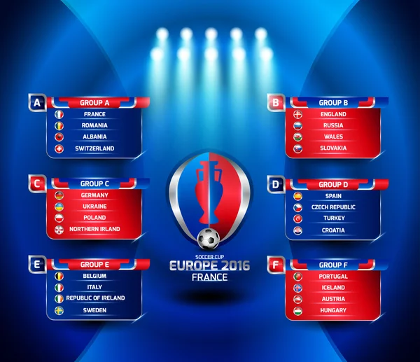 Campionato europeo di calcio — Vettoriale Stock