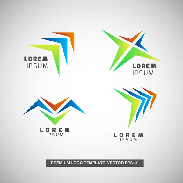 Flechas logo Plantilla conjunto . — Vector de stock