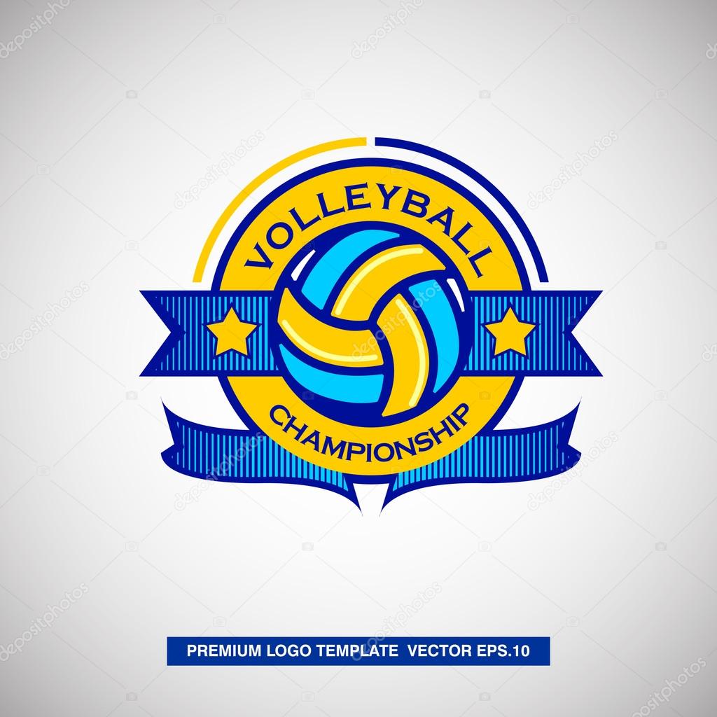 Volleyball logo for volleyball team — Stock Vector © yugra #113138154