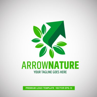 Ok doğa Logo kavramı.