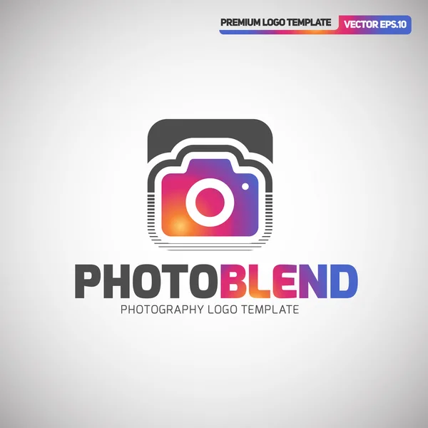 Photo Blend. Camera Logo template. — Stock Vector