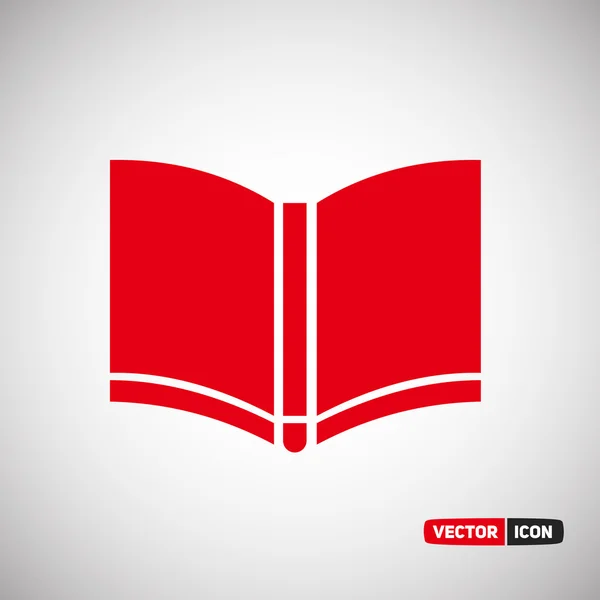 Libro abierto icono — Vector de stock