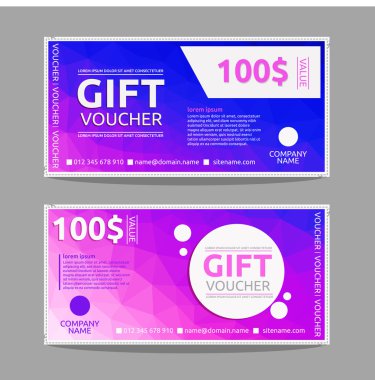 Hediye çeki şablonları tasarım