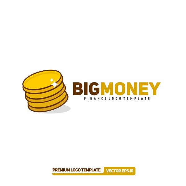 Logo keuangan uang besar - Stok Vektor