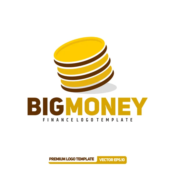 Logo keuangan uang besar - Stok Vektor