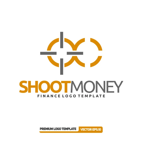Dispara dinero. Logo Finanzas — Vector de stock