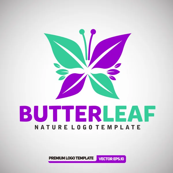 Butter leaf  logo template — Stock Vector