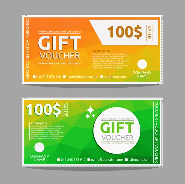 Gift Voucher Templates design — Stock Vector