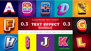 Colorful Candy Text Effect clipart