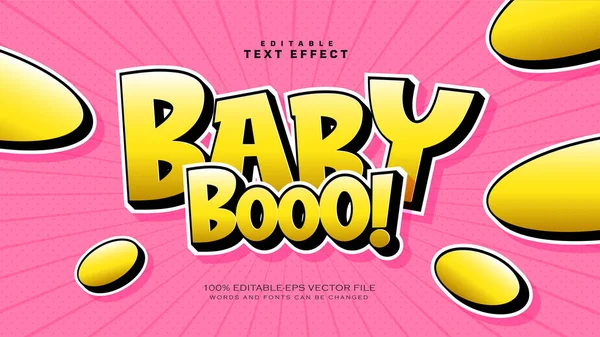 Baby Boo Texte Effet Style — Image vectorielle
