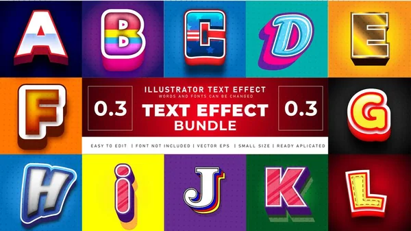 Kleurrijk Candy Text Effect — Stockvector