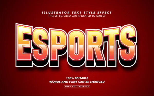 Deporte Texto Estilo Efecto Burla — Vector de stock