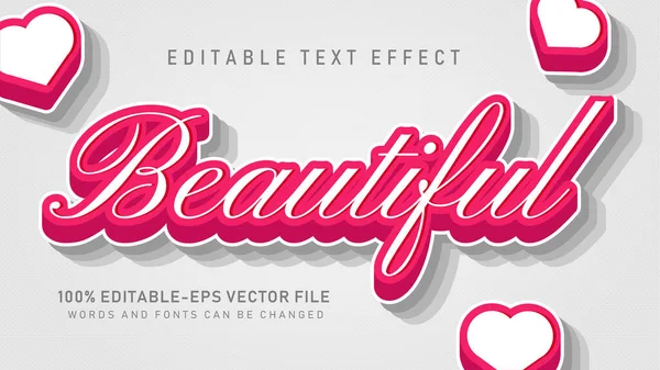 Beautiful Vector Text Effect — Stock Vector