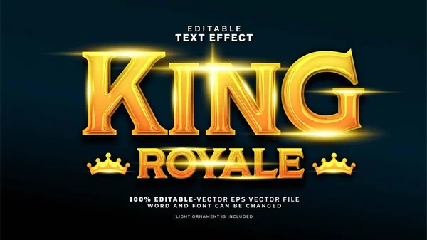 Bewerkbaar King Royal Text Effect — Stockvector