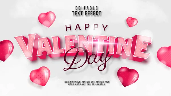 Valentine Day Text Effect — Stock Vector