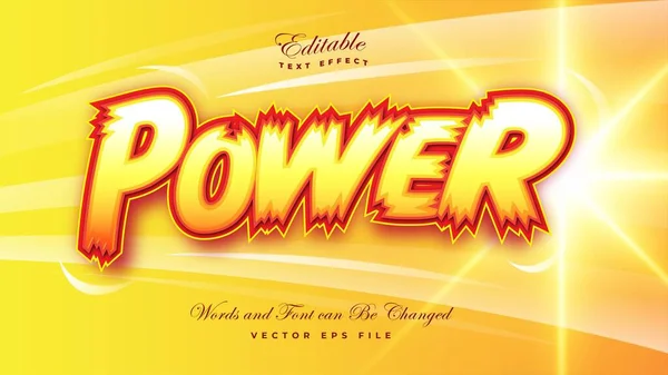 Power Text Effect Efeito Texto Mockup Editável —  Vetores de Stock