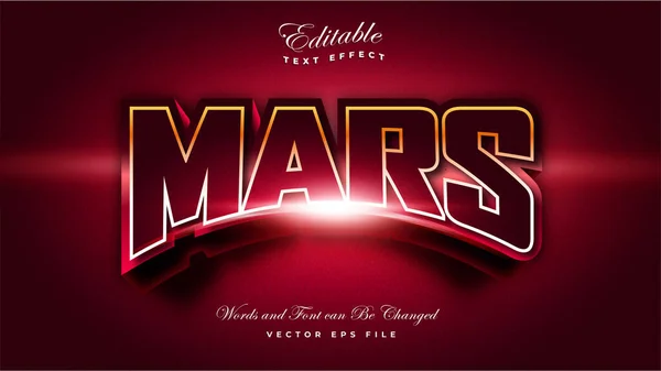 Planet Mars Text Effect — Stock Vector