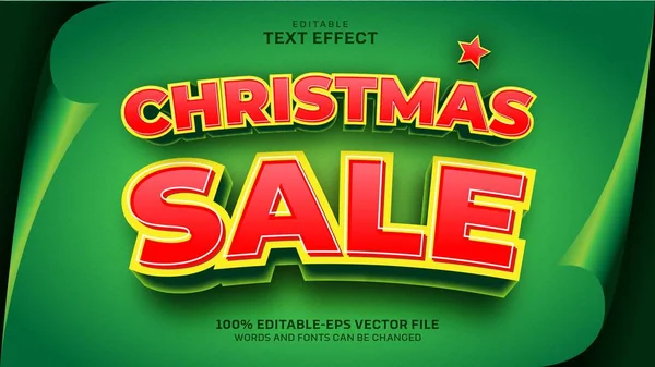 Efek Teks Penjualan Natal - Stok Vektor