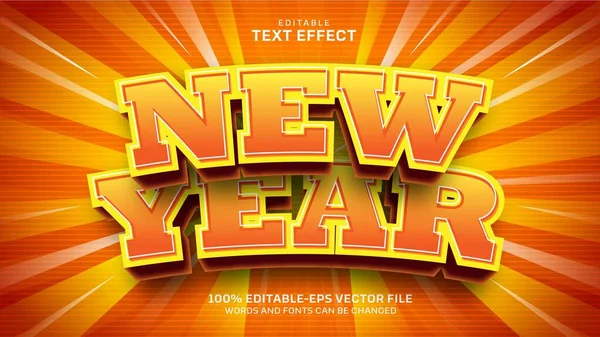 Новогодний Текстовый Эффект — стоковый вектор