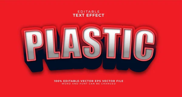 Effet Texte Modifiable Plastique Gras — Image vectorielle