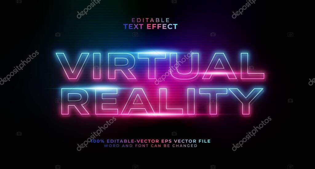 Virtual Reality Editable Text Effect
