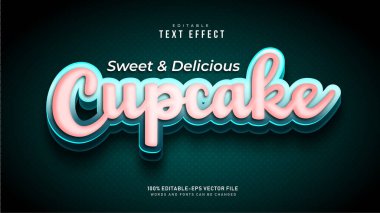 Cupcake Vektör Metin Efekti