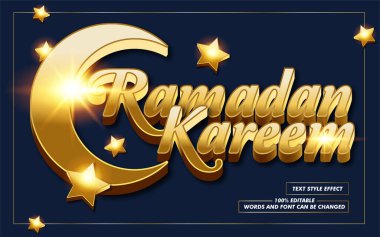 Altın Ramazan kareem Metin Efekti