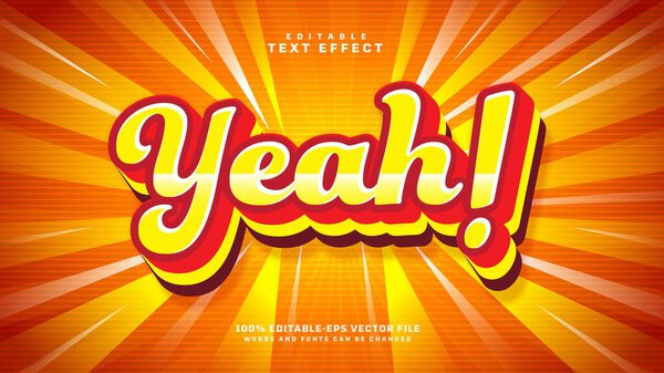 Yeah Cartoon Text Effect