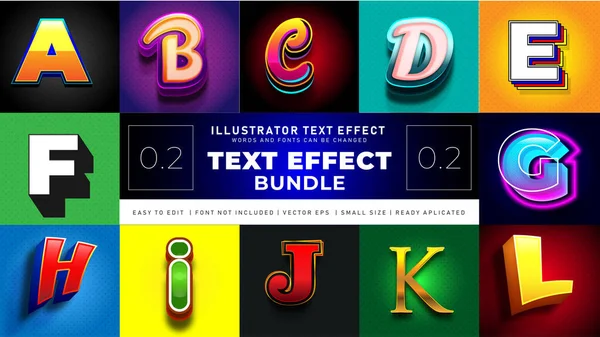 Moderne Teksteffectbundel — Stockvector