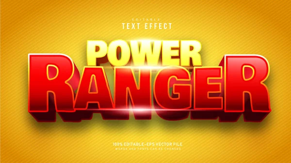 Efek Teks Power Ranger - Stok Vektor