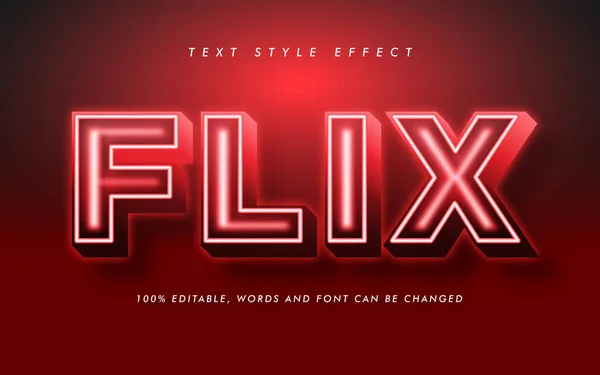 Effet Style Texte Gras Rouge Pour Film Affiche — Image vectorielle